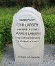 Gravsten på Hulsig kirkegård for Christian og Maren Larsen